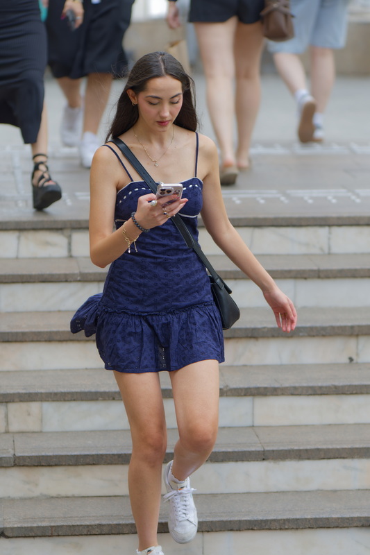 Sexy girl descending